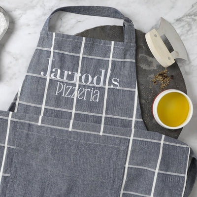 Personalised Greenland Cotton Apron Blue - Fauve + Co