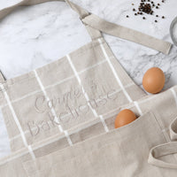 Personalised Greenland Cotton Apron Taupe - Fauve + Co