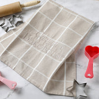 Personalised Greenland Cotton Tea Towel Taupe - Fauve + Co