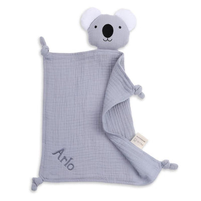 Personalised Koala Muslin Comforter Grey - Fauve + Co