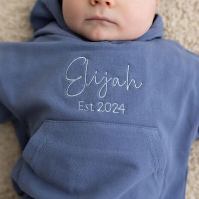 Personalised Organic Hoodie Indigo - Fauve + Co
