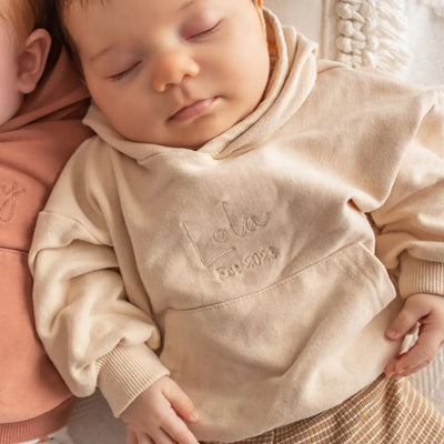 Personalised Organic Hoodie Ivory (PRE-ORDER ETA 4/4) - Fauve + Co