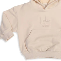 Personalised Organic Hoodie Ivory (PRE-ORDER ETA 4/4) - Fauve + Co