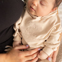 Personalised Organic Hoodie Ivory (PRE-ORDER ETA 4/4) - Fauve + Co