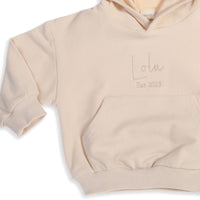 Personalised Organic Hoodie Ivory (PRE-ORDER ETA 4/4) - Fauve + Co