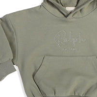 Personalised Organic Hoodie Moss (PRE-ORDER ETA 4/4) - Fauve + Co