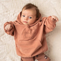 Personalised Organic Hoodie Rosewood (PRE-ORDER ETA 4/4) - Fauve + Co