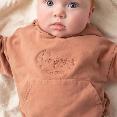 Personalised Organic Hoodie Rosewood (PRE-ORDER ETA 4/4) - Fauve + Co