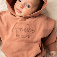 Personalised Organic Hoodie Rosewood (PRE-ORDER ETA 4/4) - Fauve + Co