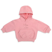 Personalised Organic Hoodie Salmon (PRE-ORDER ETA 4/4) - Fauve + Co