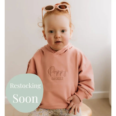 Personalised Organic Hoodie Salmon - Fauve + Co