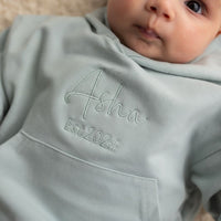 Personalised Organic Hoodie Seafoam - Fauve + Co