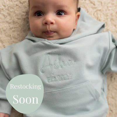 Personalised Organic Hoodie Seafoam - Fauve + Co