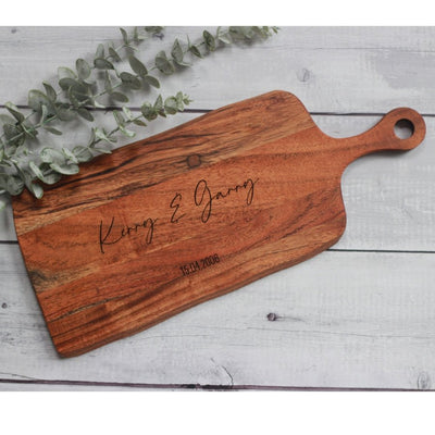 Personalised Paddle Cheese Board - Cursive - Fauve + Co