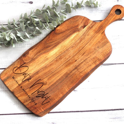 Personalised Paddle Cheese Board - Date Night - Fauve + Co
