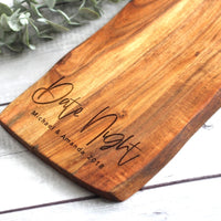 Personalised Paddle Cheese Board - Date Night - Fauve + Co