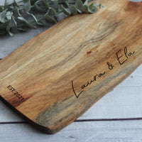Personalised Paddle Cheese Board - Script - Fauve + Co