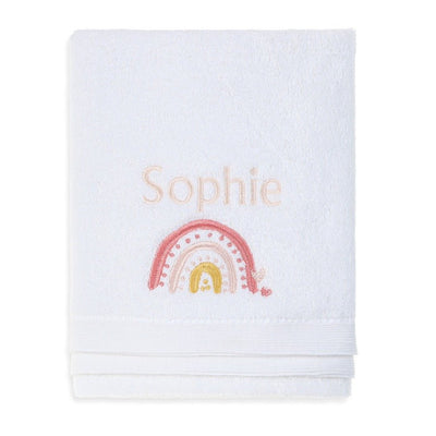 Personalised Rainbow Baby Towel - Fauve + Co
