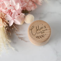 Personalised Tooth Fairy Box - Leaf - Fauve + Co