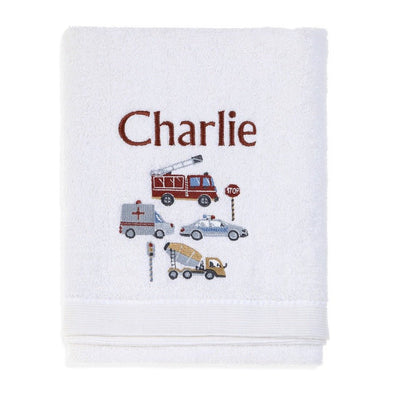 Personalised Transport Baby Towel - Fauve + Co