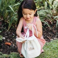 Personalised Velvet Easter Pouch - Cream - Fauve + Co