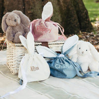 Personalised Velvet Easter Pouch - Cream - Fauve + Co