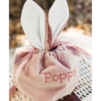 Personalised Velvet Easter Pouch - Pink - Fauve + Co