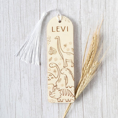 Personalised Wooden Bookmark - Dinosaur - Fauve + Co