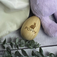 Personalised Wooden Egg Shaker - Bunny - Fauve + Co