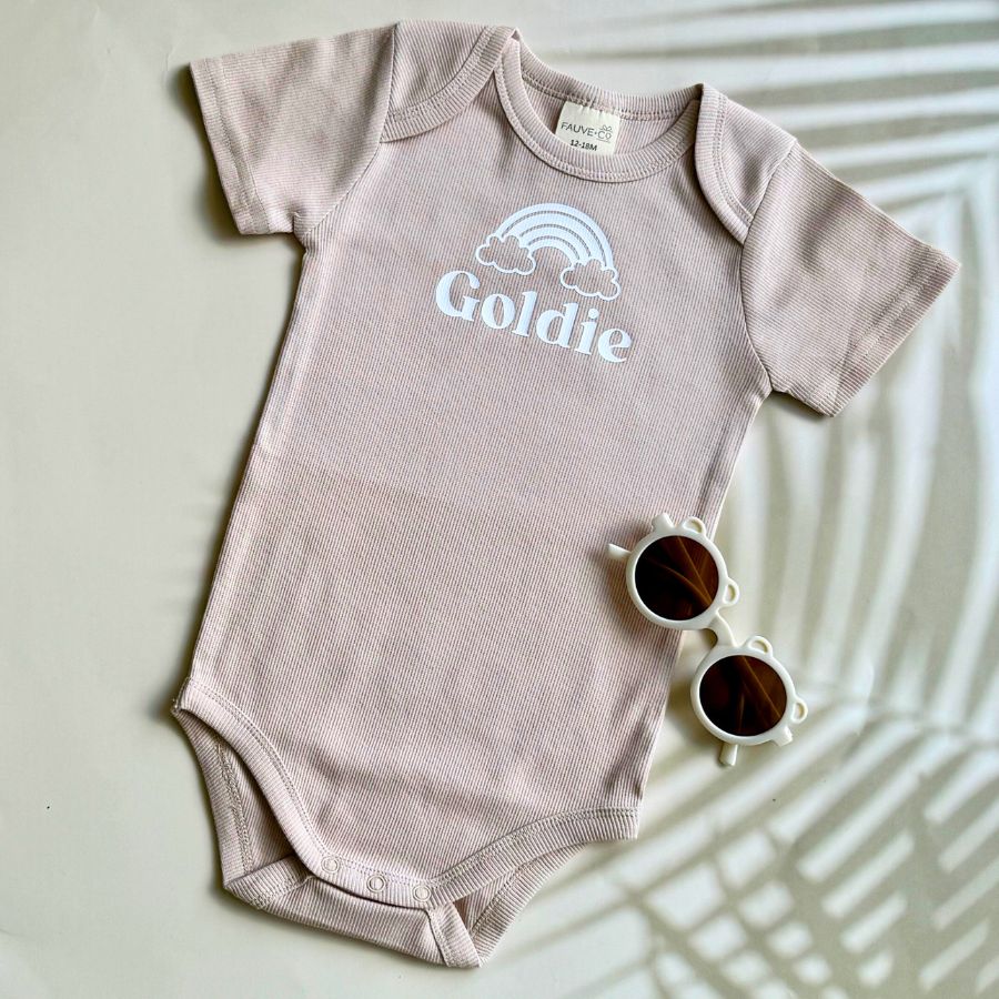 Rainbow Dreams Personalised Baby Romper