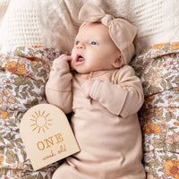 Rainbows & Sunshine Arch Wooden Milestone Plaque Set - Fauve + Co