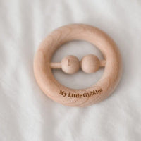 Raw Beech Wood Rattle - Fauve + Co