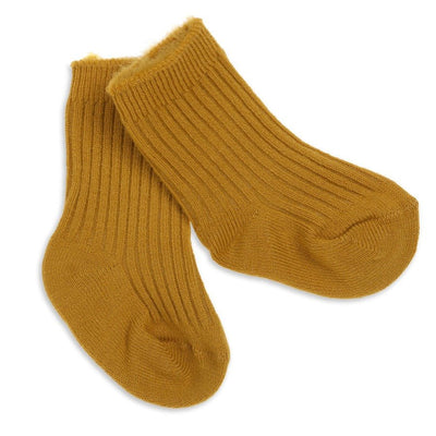 Ribbed Organic Socks Mustard - Fauve + Co