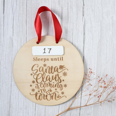 Santa Claus is coming to Town Countdown Wall Hanger - Fauve + Co