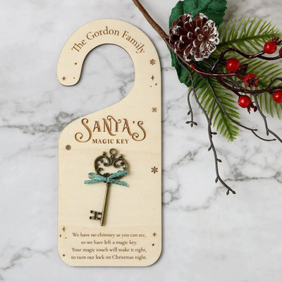 Santa's Magic Christmas Key - Door Hanger - Fauve + Co