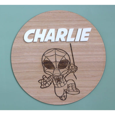 Superhero Name Plaque 20cm - Fauve + Co