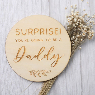 Surprise You're Going to be a Daddy Announcement Disc - Fauve + Co