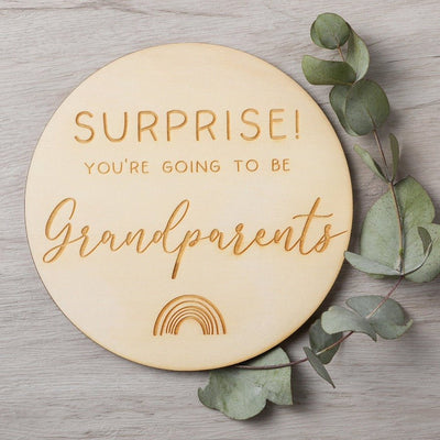 Surprise You're Going to be Grandparents Announcement Disc - Fauve + Co
