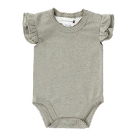 Susukoshi Organic Flutter Suit Sage Speckled - Fauve + Co