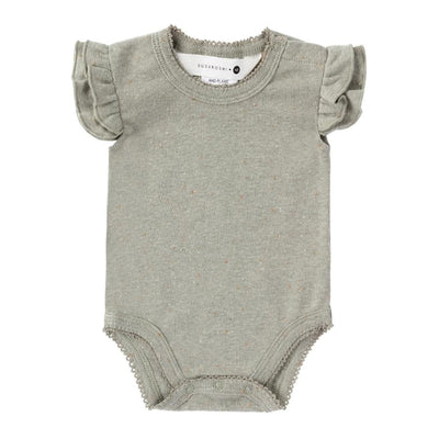 Susukoshi Organic Flutter Suit Sage Speckled - Fauve + Co