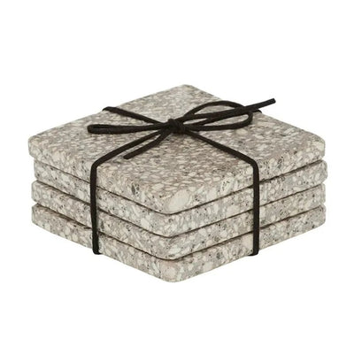 Terrazzo S/4 Coasters 10x10cm Grey - Fauve + Co