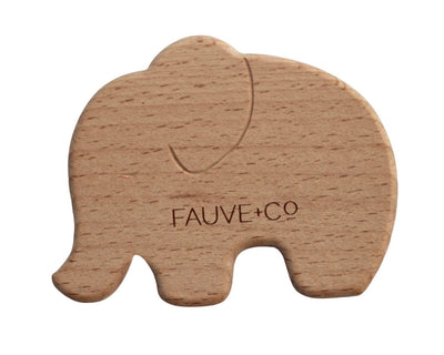 Timber Teether Elephant - Fauve + Co