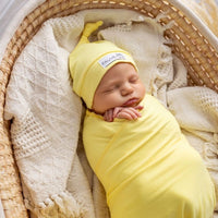 Evie Knotted Beanie Lemon
