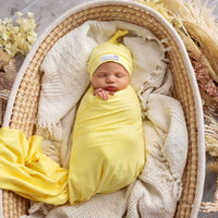 Evie Knotted Beanie Lemon