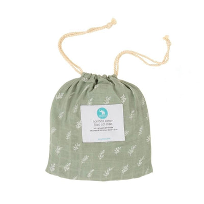 Sage Bamboo Cotton Cot Sheet - Fauve + Co